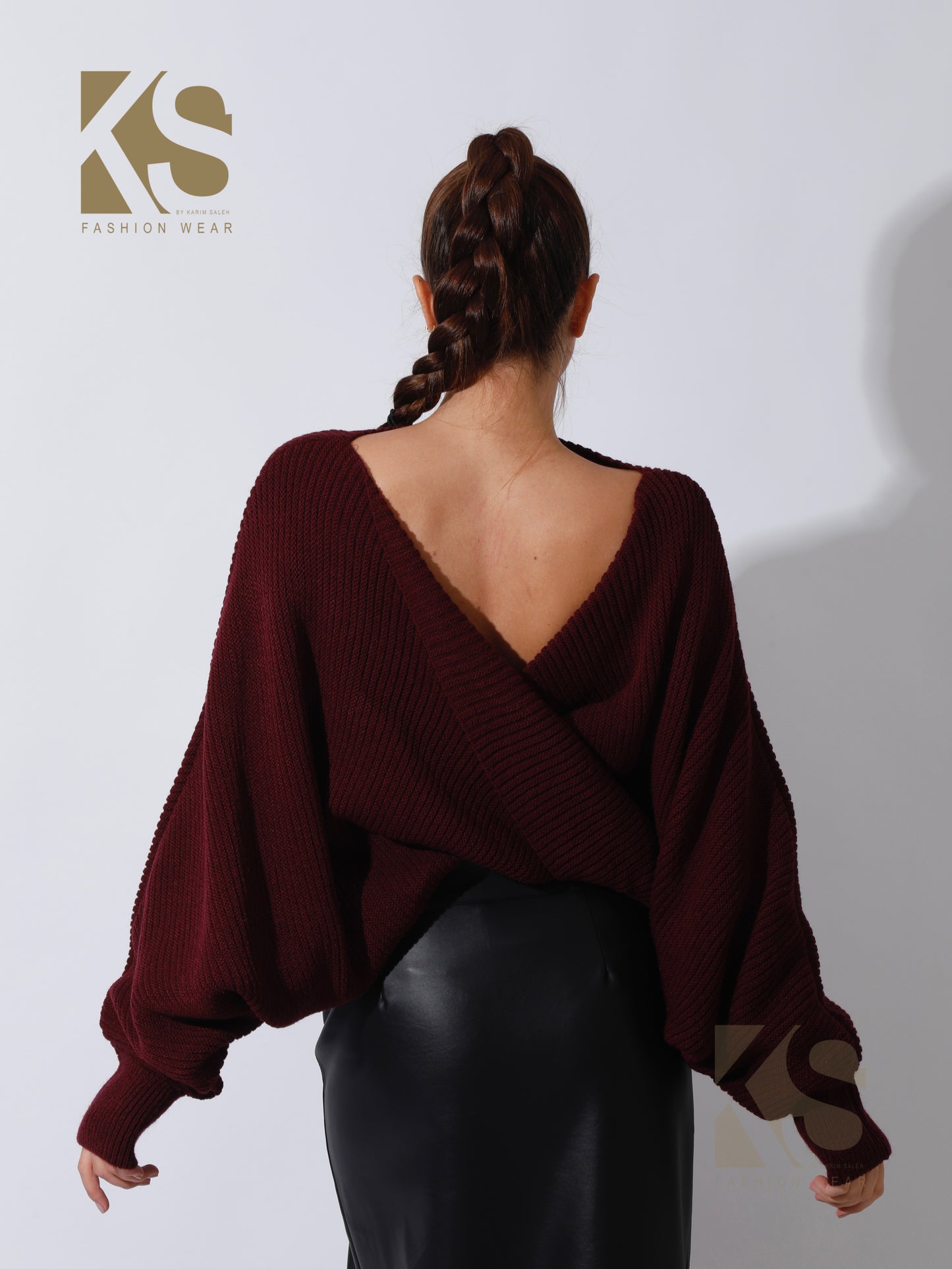 Twisted Trico Top - Maroon