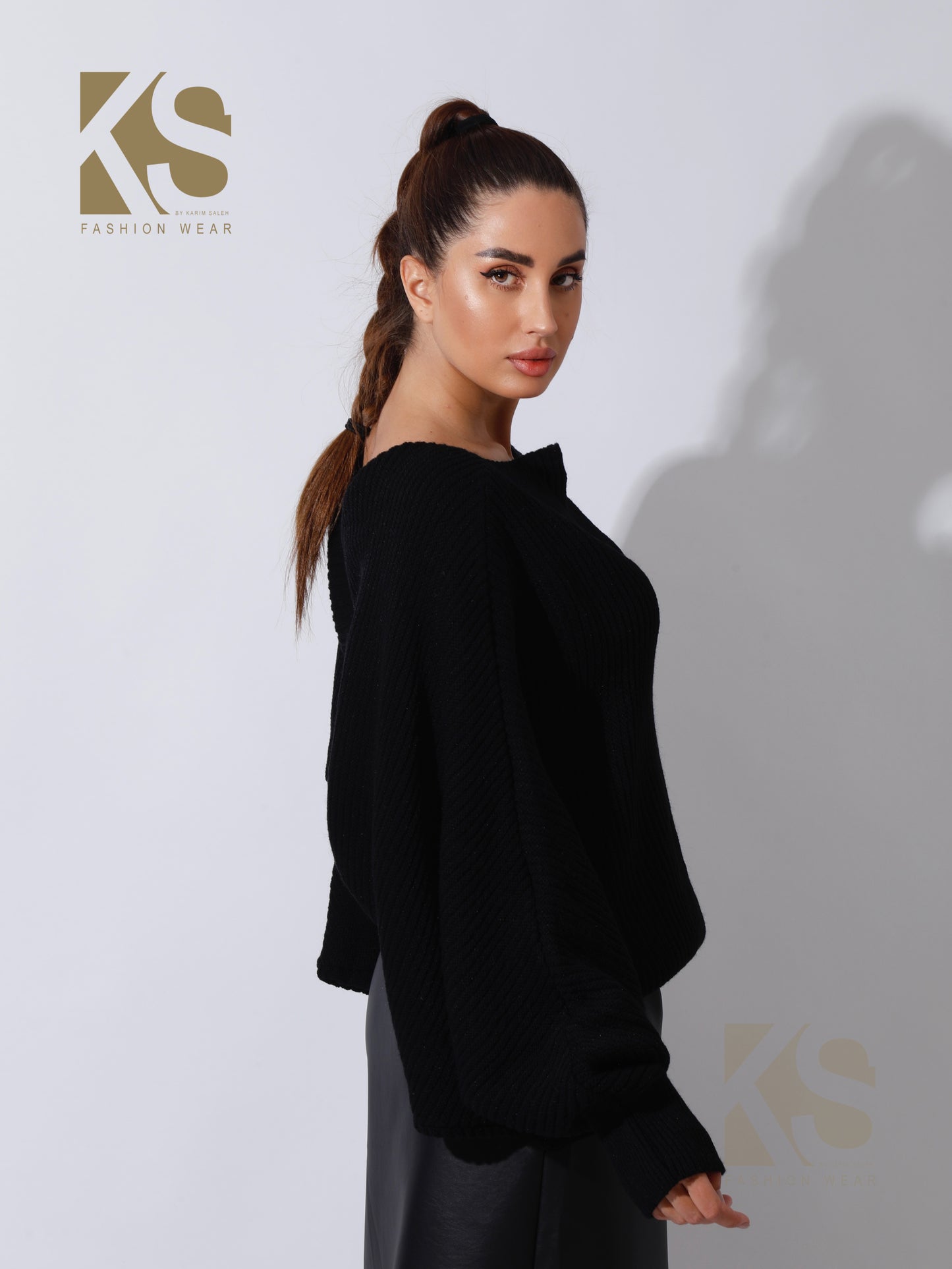 Twisted Trico Top - Black