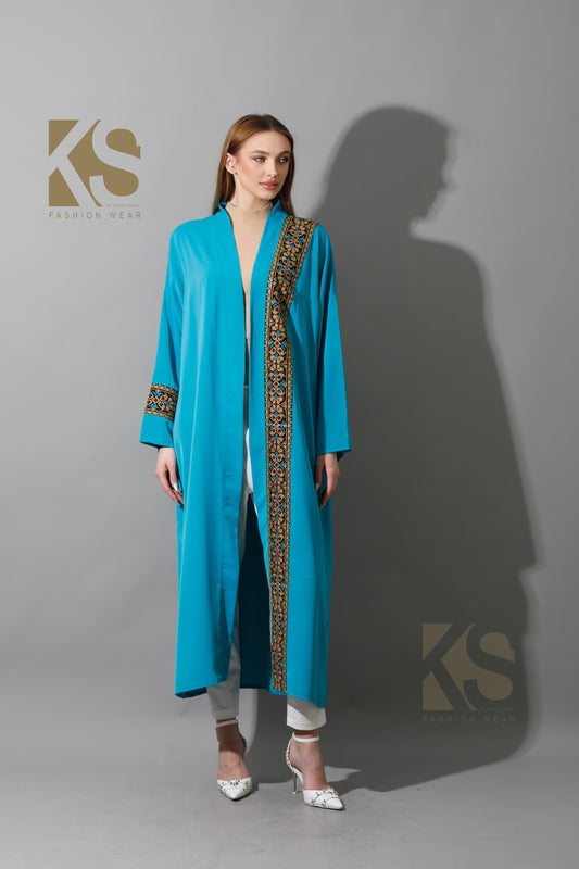 Long CBH Kaftan - Turquoise