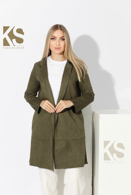 Open Front Cardigan - Olive