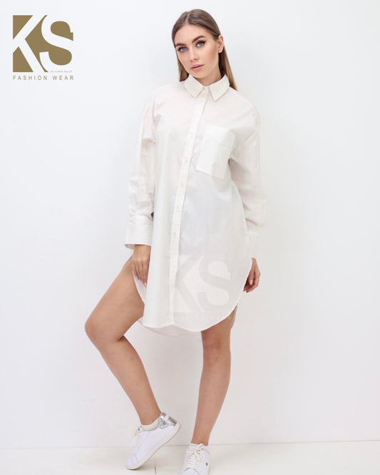 Oversized Shirt Dress - OffWhite