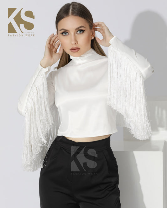 Fringed Blouse - White