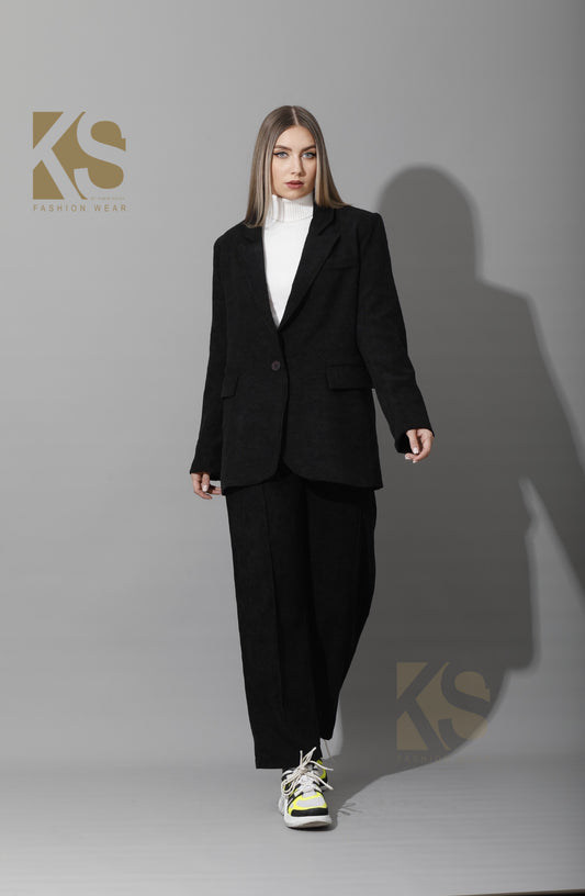 Tailored Oversized Suits - Black Velvet