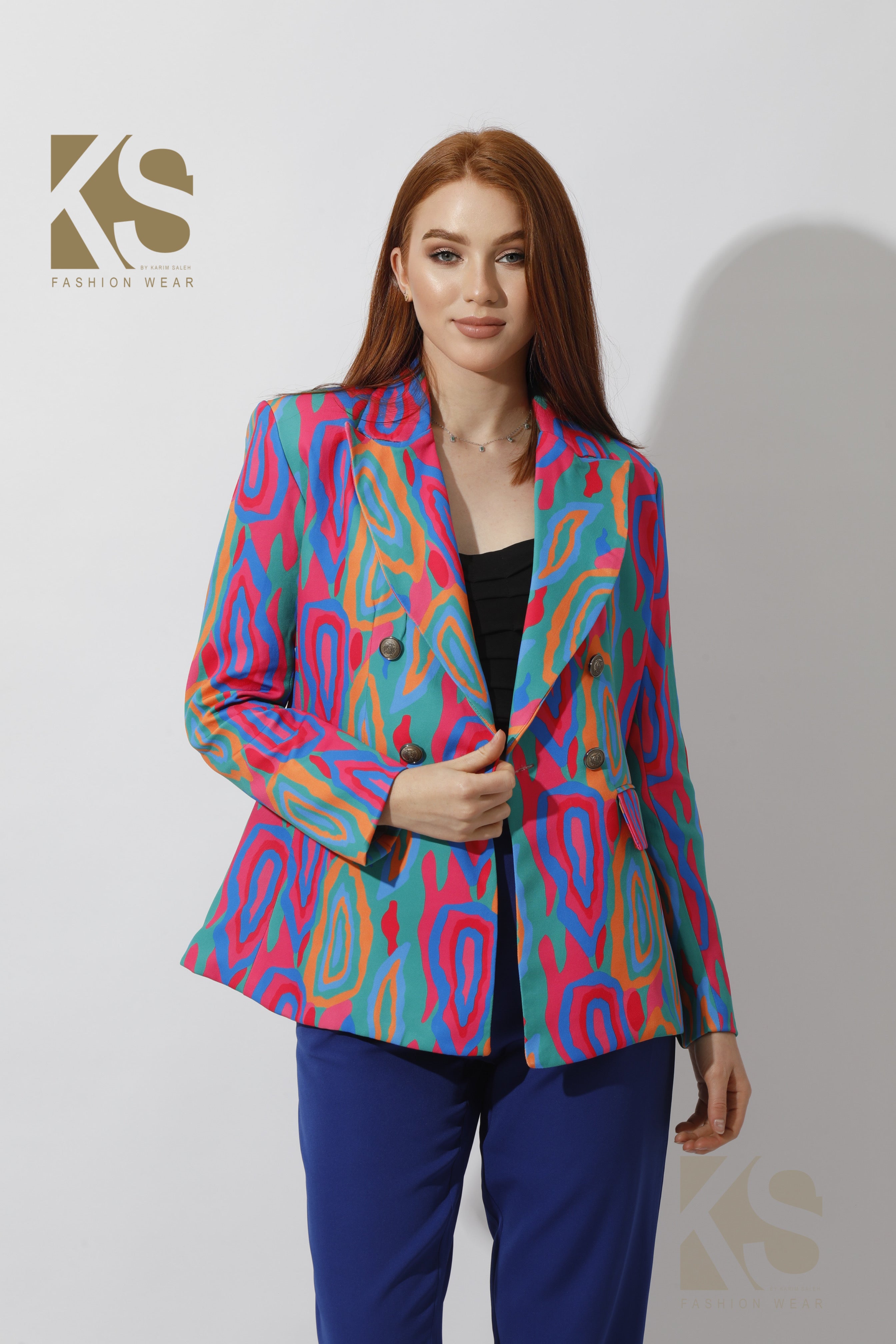 Double hot sale color blazer