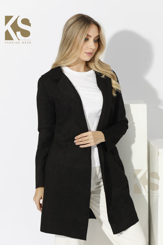 Open Front Cardigan - Black