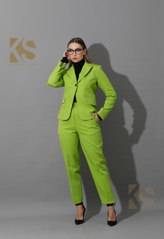 Tailored Slim Fit Suits - Lime Green