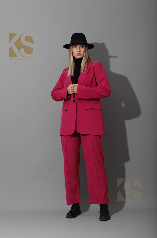 Tailored Oversized Suits - Barbie Pink