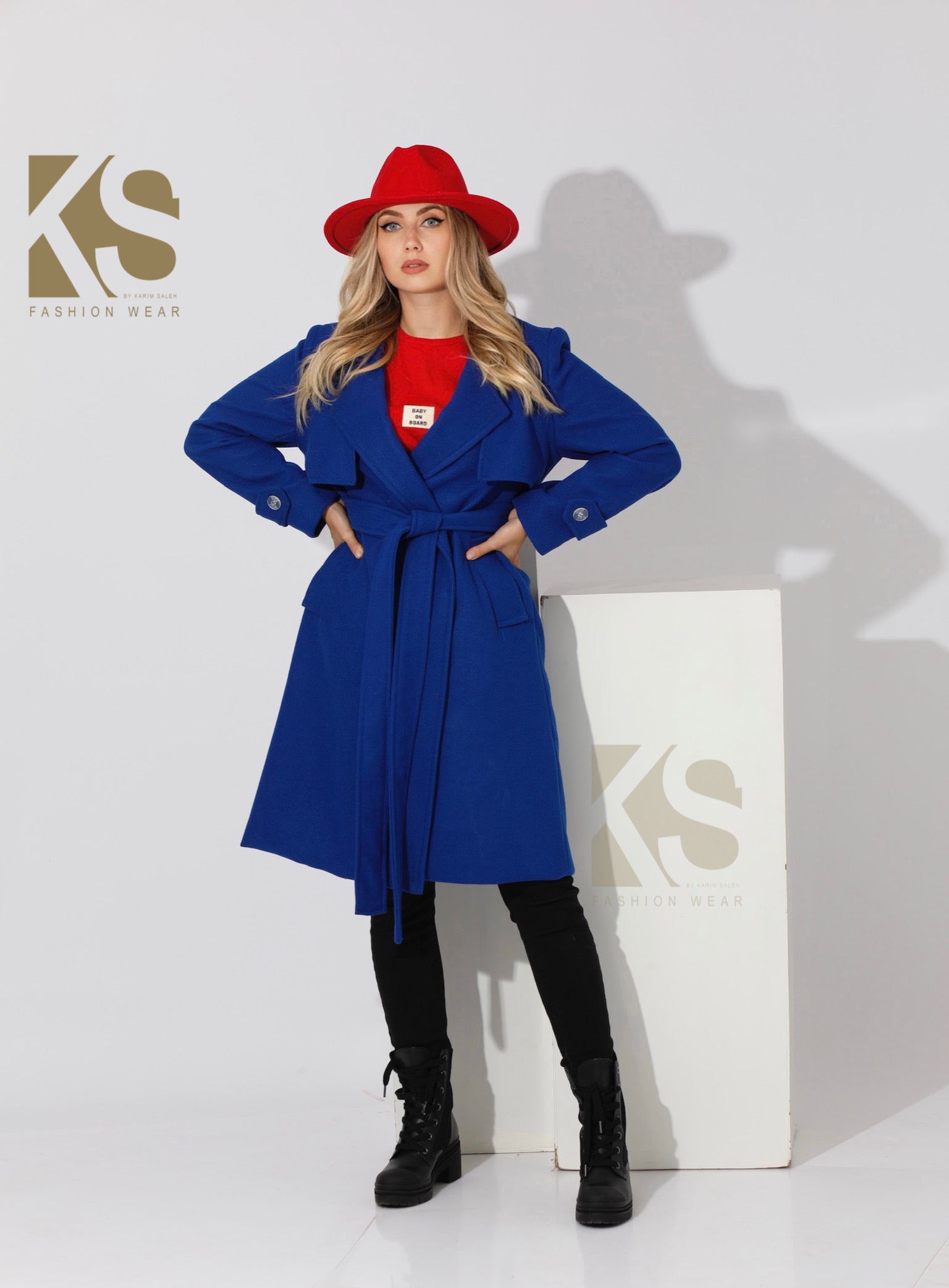 Electric blue coat womens sale