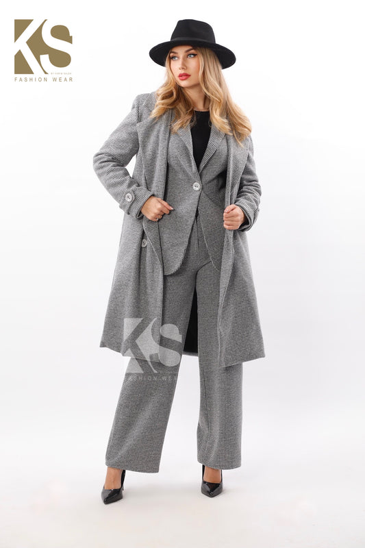Tweed Coat - Gray