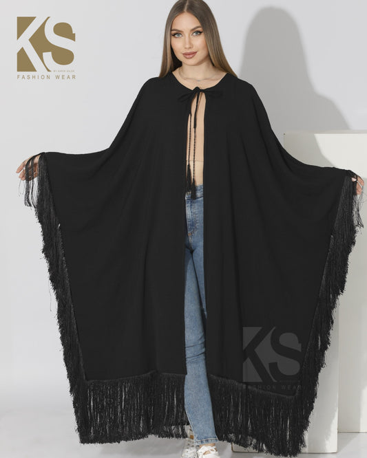 Fringed Cardigan - Black